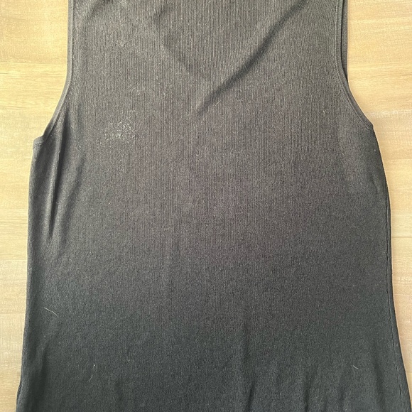 Banana Bay Black Ribbed Sleeveless Tank Top L - Picture 4 of 4